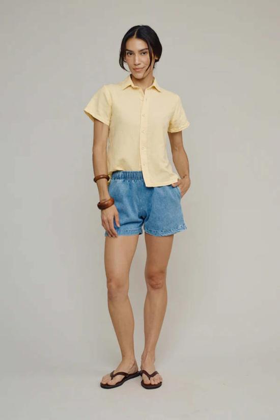 Good Luck Shop 데님 숏팬츠 굿럭샵 코바노 데님 반바지 라이트 데님 - OTHER BRANDS