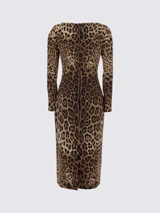 26FW 돌체앤가바나 롱 원피스 F6TYGTFSRKI HY13M Brown - DOLCE & GABBANA