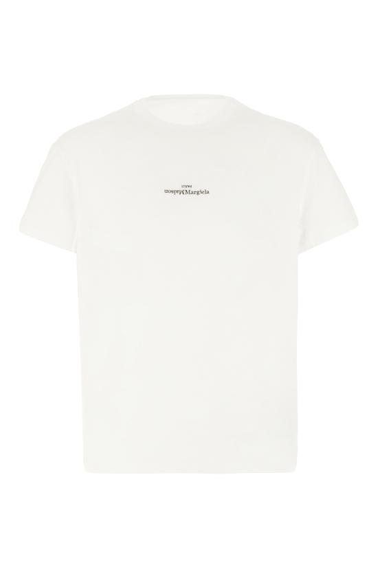 26FW 마르지엘라 로고 코튼 티셔츠 S50GC0736S22816 100 WHITE