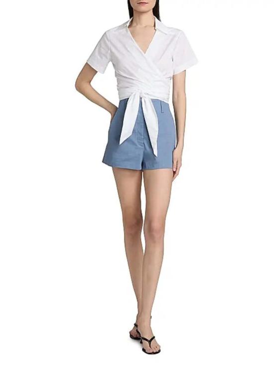  에이엘씨 블라우스 A.L.C. 브리엘 탑 화이트