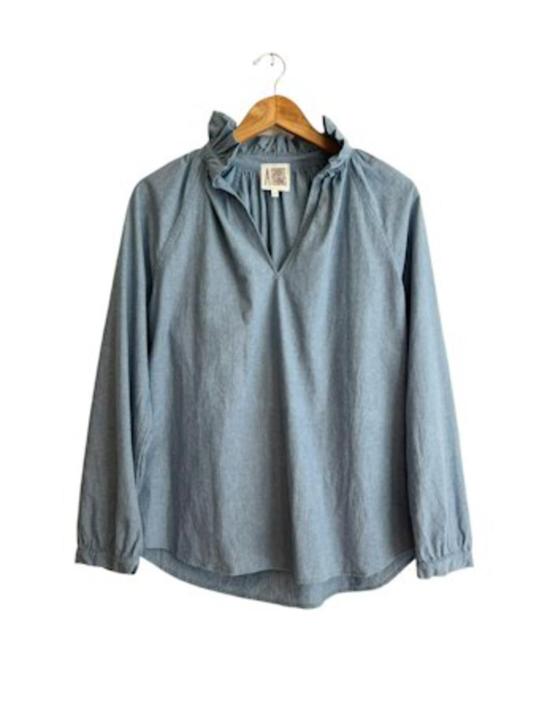 a shirt thing 블라우스 셔츠 씽 페넬로페 데님  라이트 데님 워시