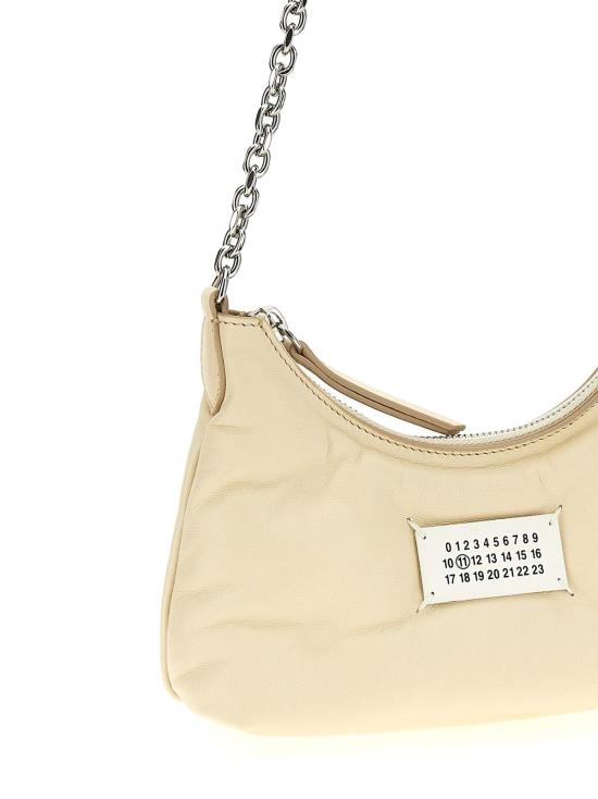 마르지엘라 숄더백 메종  글램 슬램 호보 마이크로 숄더백 화이트 - MAISON MARGIELA