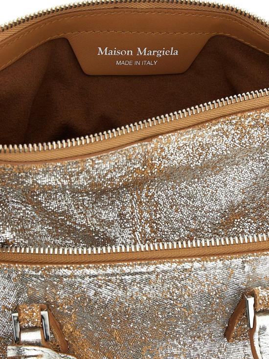  마르지엘라 토트백 Maison Margiela 5 Ac 미니 양가죽 핸드백 실버 - MAISON MARGIELA
