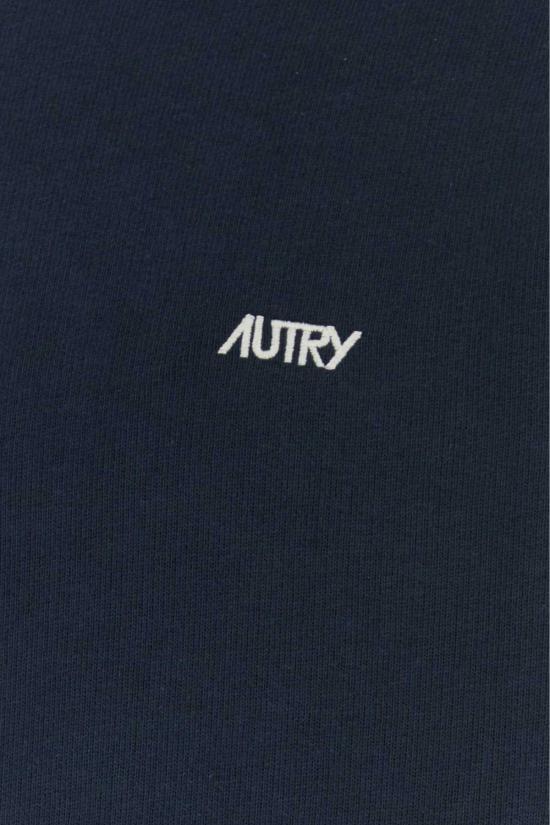  오트리 긴팔 티셔츠 코튼 스웨트셔츠 저지 블루 - AUTRY