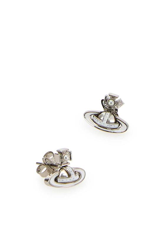 26SS 비비안웨스트우드 이어링 62010267 02P113 CNP113 SS22 PLATINUM CREAMROSE PEARL - VIVIENNE WESTWOOD
