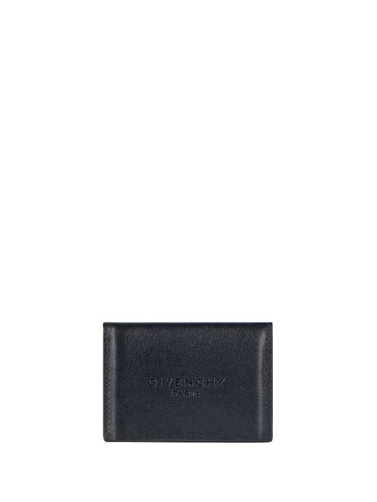26SS 지방시 레더 안티고나 스탬프 플랩 카드 홀더 BK60G1K21L 001 BLACK