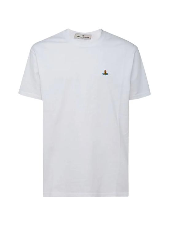 26SS 비비안웨스트우드 클래식 ORB 로고 티셔츠 3G010013 J001MA401 WHITE