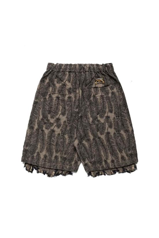  캐피탈 숏팬츠 Kapital 12oz Magpie 데님 무릎 길이 편안한 반바지 - KAPITAL