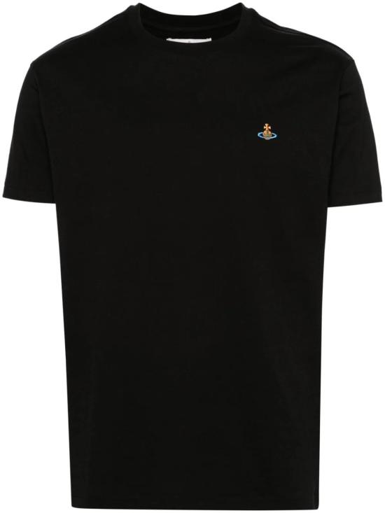 26SS 비비안웨스트우드 클래식 ORB 로고 티셔츠 3G010013 J001MN401 BLACK