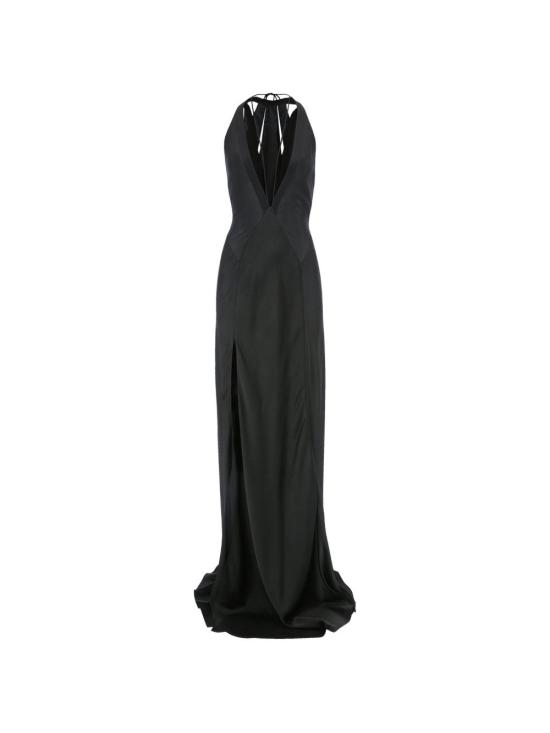 26FW 빅토리아 베컴 롱 원피스 1326WDR007376A BLACK Nero