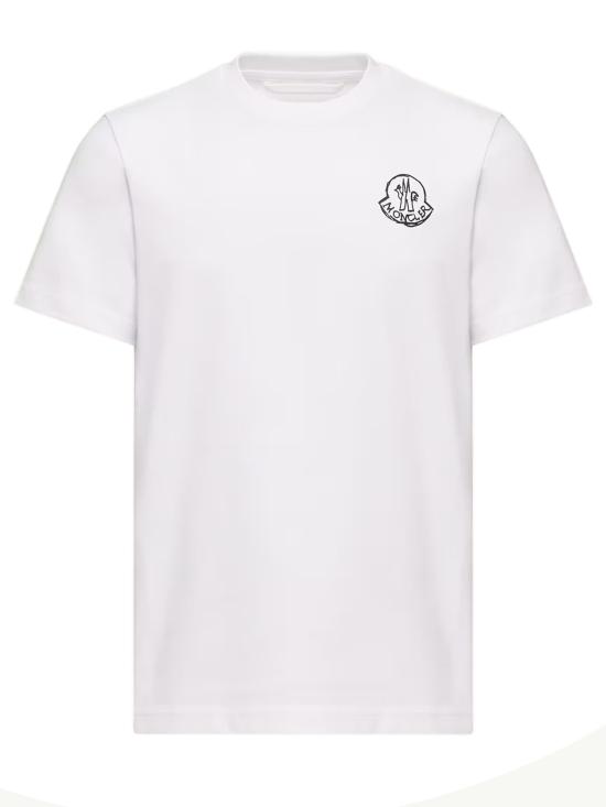 26FW 몽클레어 반팔 티셔츠 L20918C00025 89AUG00A White