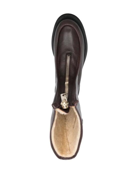  살바토레 페라가모 부츠 페라가모 간치니 플라크 앵클  브라운 - SALVATORE FERRAGAMO
