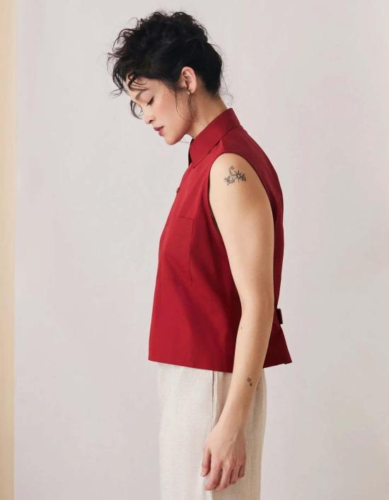  Naomi Nomi 탑 나오미 노미 민소매 옥스퍼드 셔츠 - OTHER BRANDS