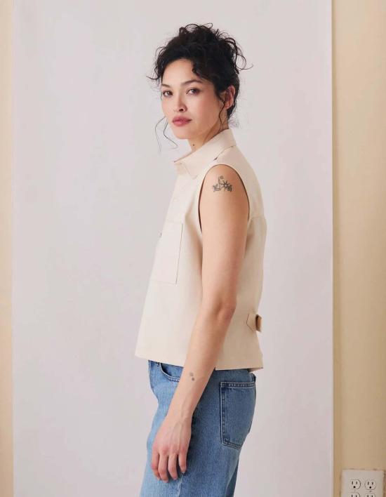  Naomi Nomi 탑 나오미 노미 민소매 옥스퍼드 셔츠 - OTHER BRANDS