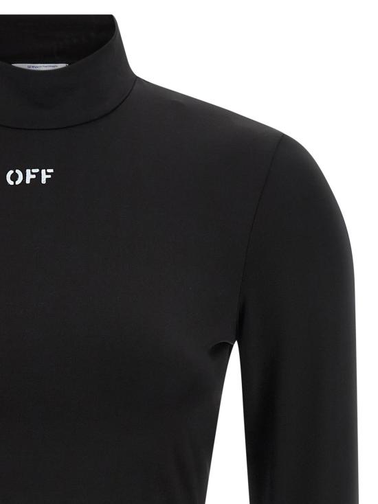  오프화이트 민소매 티셔츠 오프 스탬프 크롭탑 블랙 - OFF WHITE