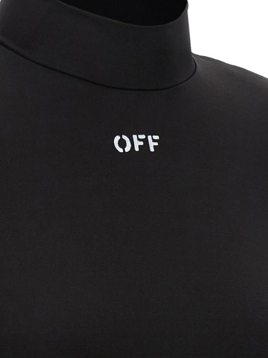  오프화이트 민소매 티셔츠 오프 스탬프 크롭탑 블랙 - OFF WHITE