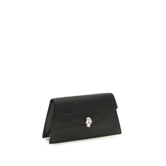  알렉산더 맥퀸 지갑 미니 스컬 클러치 백 블랙 - ALEXANDER MCQUEEN