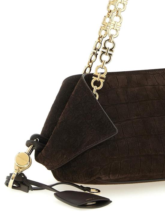  살바토레 페라가모 가방 페라가모 염소가죽 숄더백 브라운 - SALVATORE FERRAGAMO