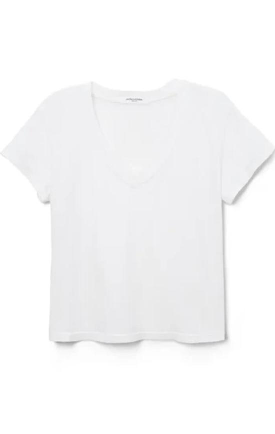  퍼펙트 화이트 티 반팔 티셔츠 헨드릭스 박시 브이넥 티셔츠 - PERFECT WHITE TEE