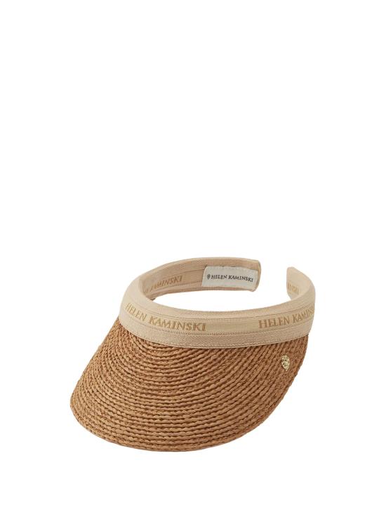 26SS 헬렌카민스키 블랑카 8 바이저 HAT52204 NOUGAT NATURAL LOGO