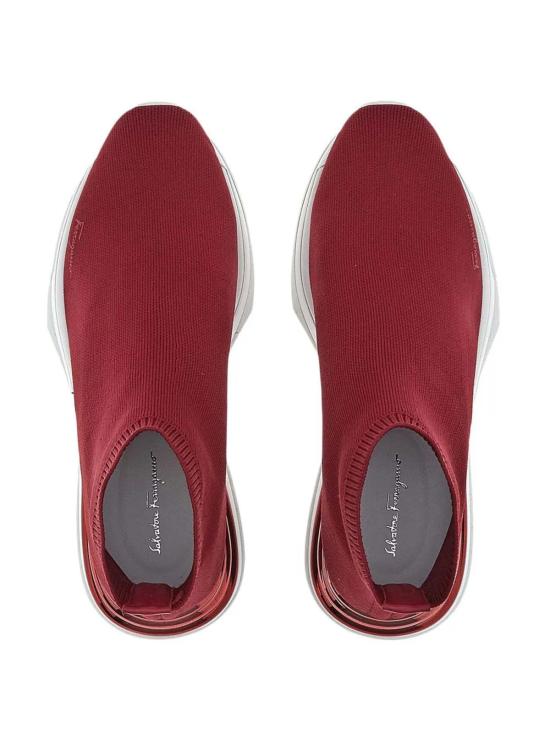  살바토레 페라가모 스니커즈 페라가모 로고 프린트 슬립온  레드 - SALVATORE FERRAGAMO