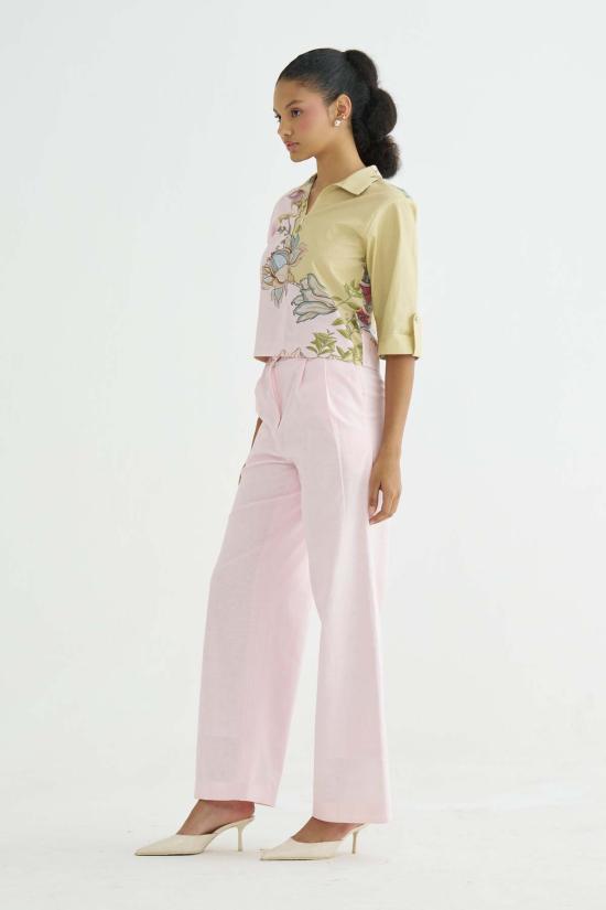  메종 칼라 스트레이트 팬츠 페튜니아 달리아 세트 핑크 - MAISON QALA