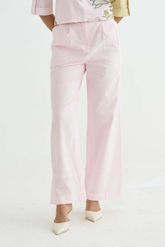  메종 칼라 스트레이트 팬츠 페튜니아 달리아 세트 핑크 - MAISON QALA