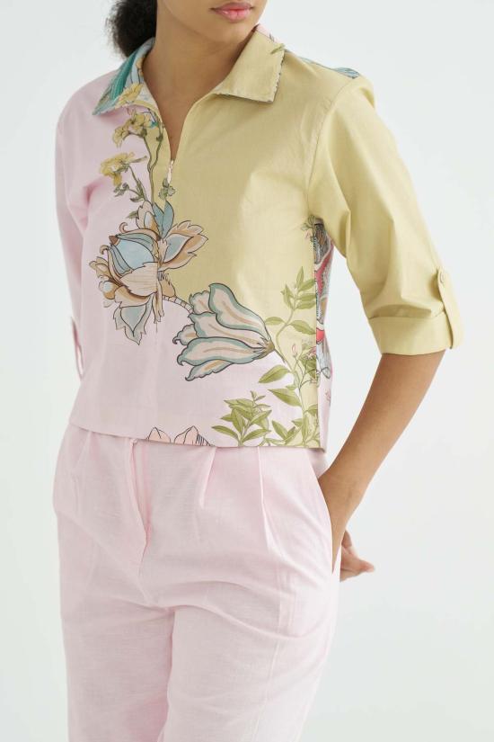  메종 칼라 스트레이트 팬츠 페튜니아 달리아 세트 핑크 - MAISON QALA