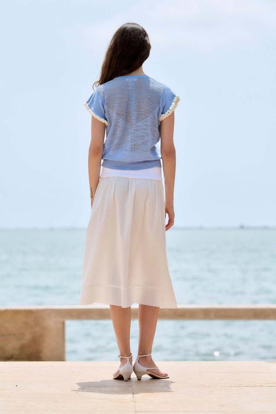  sita murt 스웨터 시타 무르트 브이넥 플레어  블루 스카이 - OTHER BRANDS