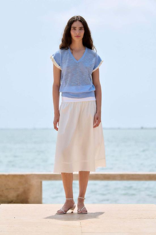  sita murt 스웨터 시타 무르트 브이넥 플레어  블루 스카이 - OTHER BRANDS