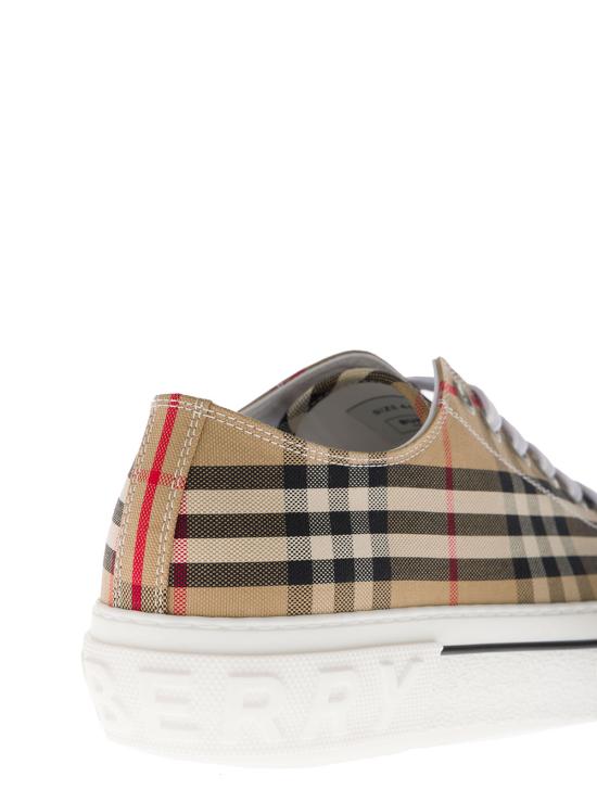26FW 버버리 빈티지 체크 코튼 스니커즈 8049745A7028 Beige - BURBERRY
