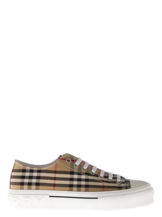 26FW 버버리 빈티지 체크 코튼 스니커즈 8049745A7028 Beige - BURBERRY