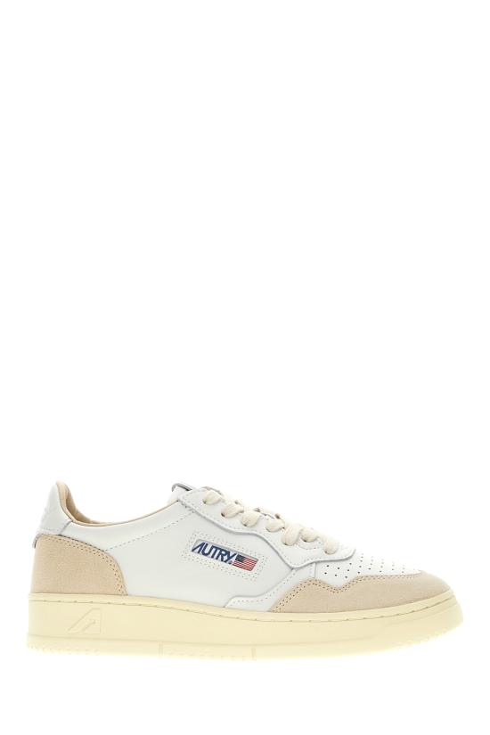 26FW 오트리 메달리스트 로우 레더 스니커즈 AULWLS33 WHT WHITE