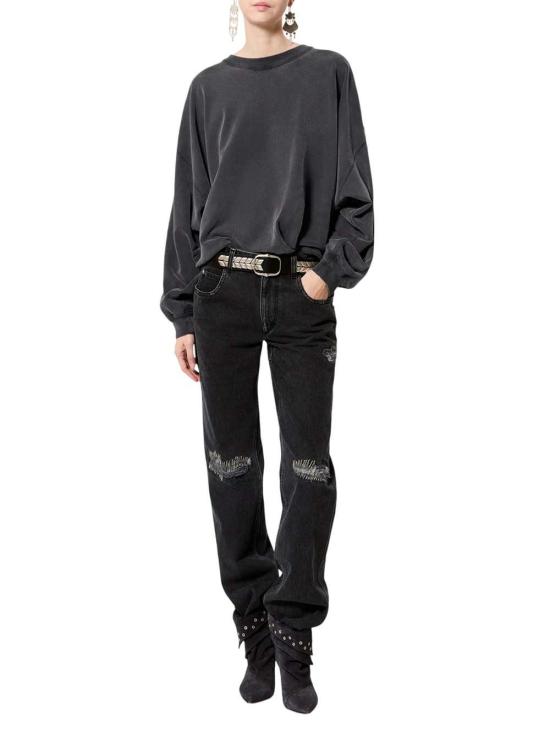 26FW 이자벨마랑에뚜왈 긴팔 티셔츠 SW0149FAD1M01E 02FK FADED BLACK - ISABEL MARANT ETOILE
