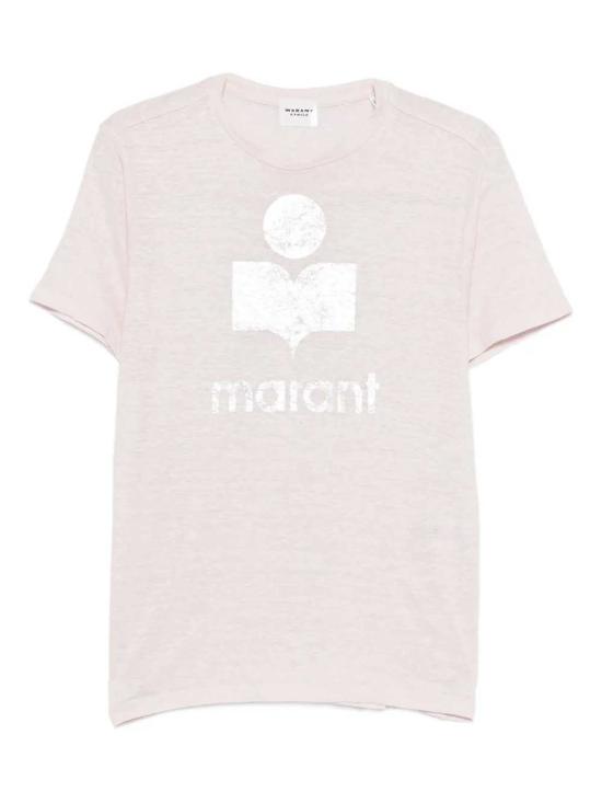 26FW 이자벨마랑에뚜왈 즈웰 로고 티셔츠 즈웰 로고 티셔츠 TS0001FBA1N10E LKSI LIGHT PINK SILVER