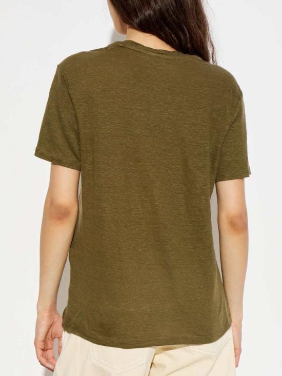 26FW 이자벨마랑에뚜왈 즈웰 로고 티셔츠 즈웰 로고 티셔츠 TS0001FBA1N10E KHGO KHAKI GOLD - ISABEL MARANT ETOILE