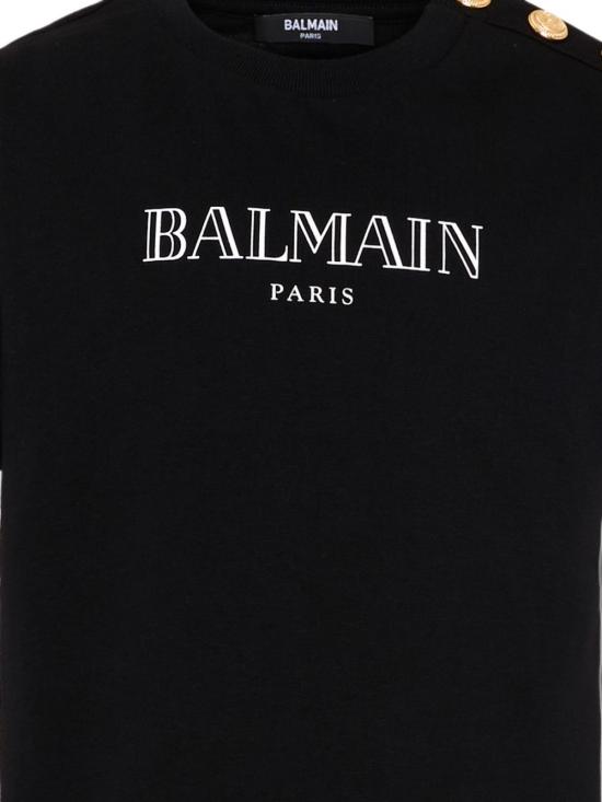 26FW [키즈] 발망 티셔츠 BZ8H51 Z3672930BC Nero - BALMAIN