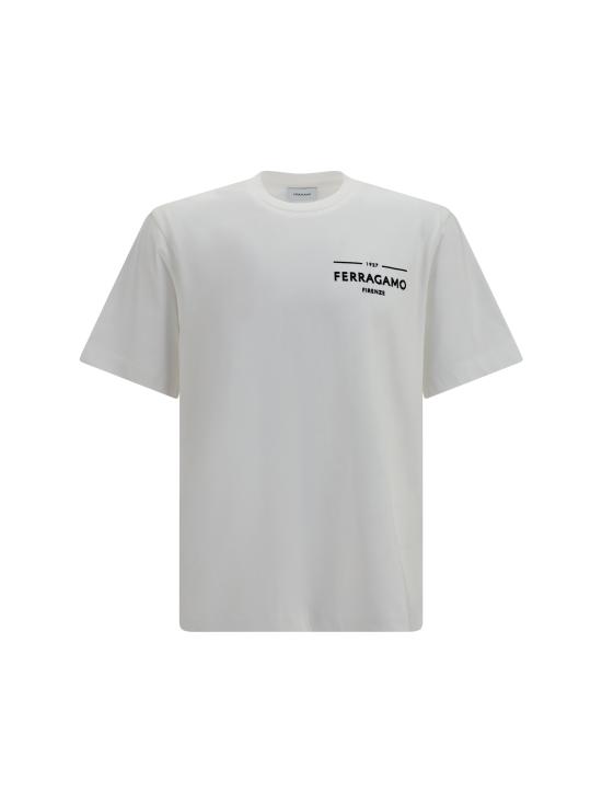 26FW 살바토레 페라가모 반팔 티셔츠 796647 002 WHITE