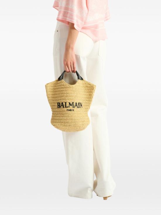 26FW 발망 토트백 HN1FA089 TRAYGTE BEIGE - BALMAIN