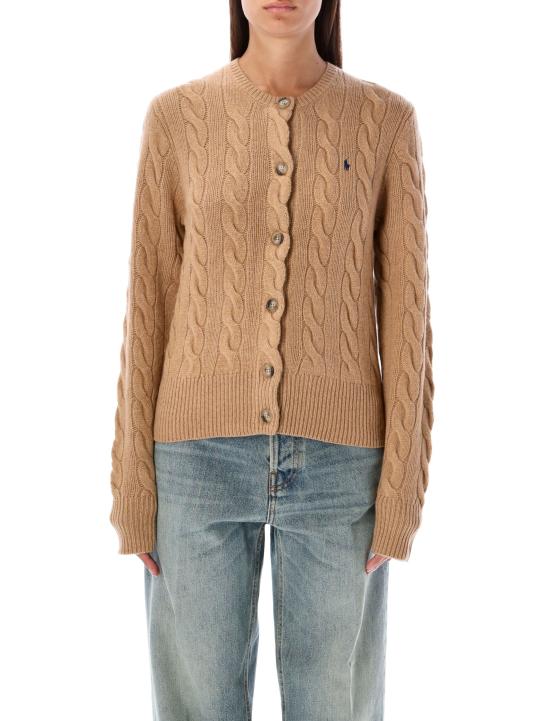 26FW 폴로 랄프로렌 로고 자수 크루넥 가디건 211972104 002 AUTHENTIC CREAM
