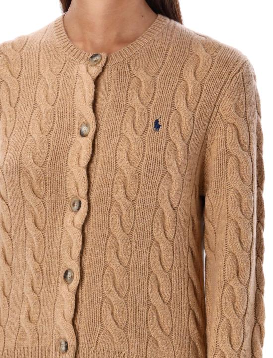 26FW 폴로 랄프로렌 로고 자수 크루넥 가디건 211972104 002 AUTHENTIC CREAM - POLO RALPH LAUREN