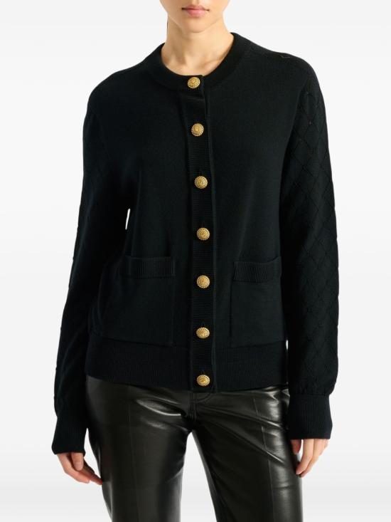 26FW 발망 가디건 HF1KN085 KJ990PA BLACK - BALMAIN