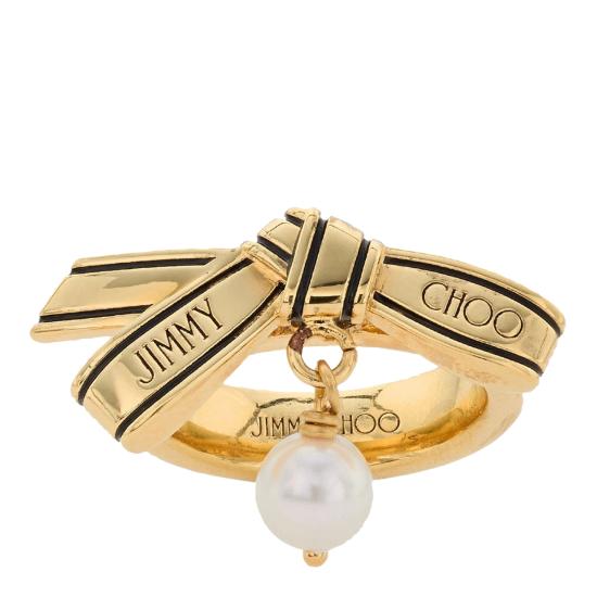 26FW 지미추 반지 RIBBON RING JKIGOLD BLACK WHITE