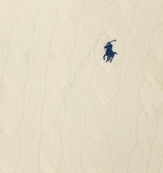 26FW 폴로 랄프로렌 폴로 자수 케이블 니트 스웨터 211971865001 AUTHENTIC CREAM White - POLO RALPH LAUREN
