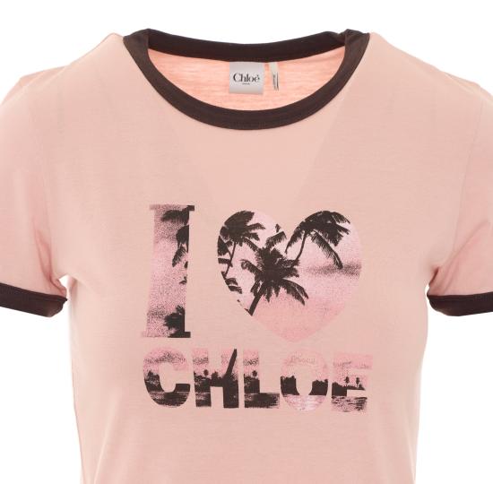 26FW 끌로에 반팔 티셔츠 CH26AJH26280 6D5 Pink - CHLOE