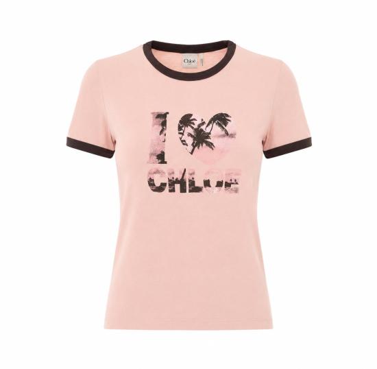 26FW 끌로에 반팔 티셔츠 CH26AJH26280 6D5 Pink