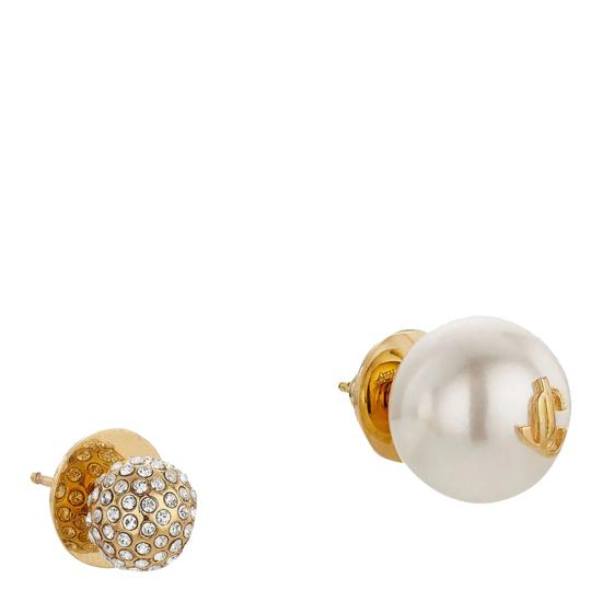 26FW 지미추 이어링 AURI STUDS JIQGOLD WHITE CRYSTAL White - JIMMY CHOO