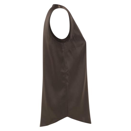 26FW 브루넬로 쿠치넬리 실크 탱크 탑 M0C59E0600 DARK BROWN - BRUNELLO CUCINELLI