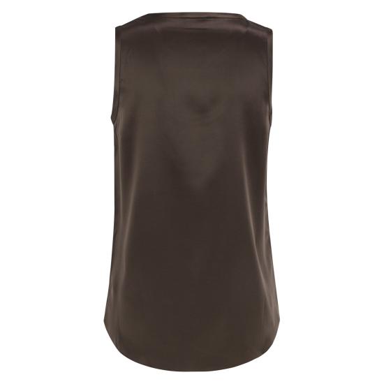 26FW 브루넬로 쿠치넬리 실크 탱크 탑 M0C59E0600 DARK BROWN - BRUNELLO CUCINELLI