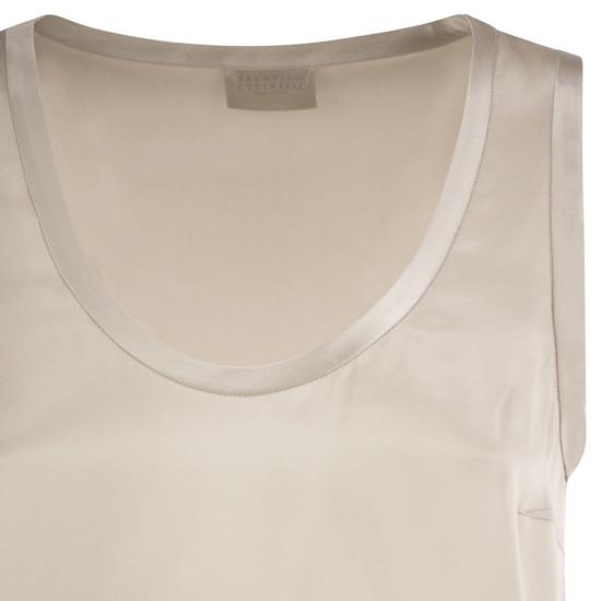 26FW 브루넬로 쿠치넬리 실크 탱크 탑 M0C59E0600 SAND - BRUNELLO CUCINELLI